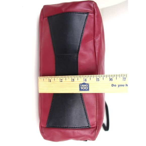 Kate Spade BURGUNDY WHITE GENUINE LEATHER X-BODY SATCHEL SHOULDER BAG HANDBAG - Picture 13 of 16